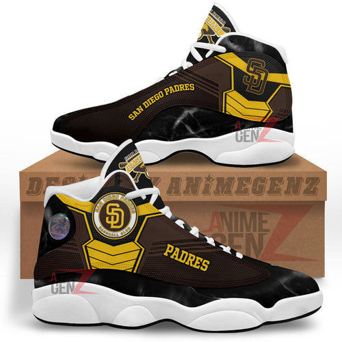 San Diego Padres Air Jordan 13 Sneakers MLB Baseball Custom Sports Shoes