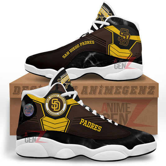 San Diego Padres Air Jordan 13 Sneakers MLB Baseball Custom Sports Shoes