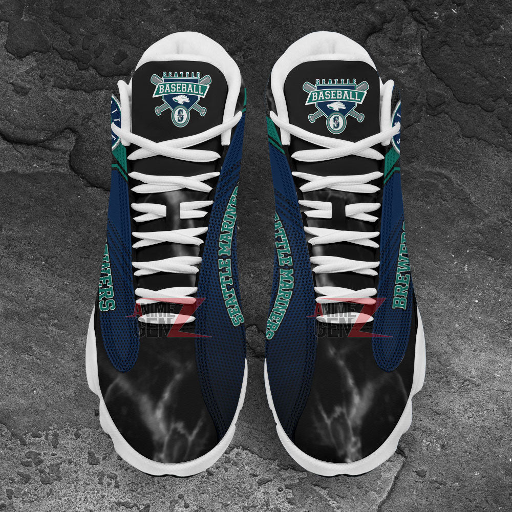 Seattle Mariners Air Jordan 13 Sneakers MLB Baseball Custom Sports Shoes