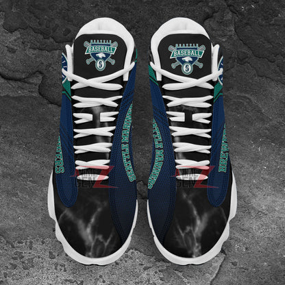 Seattle Mariners Air Jordan 13 Sneakers MLB Baseball Custom Sports Shoes