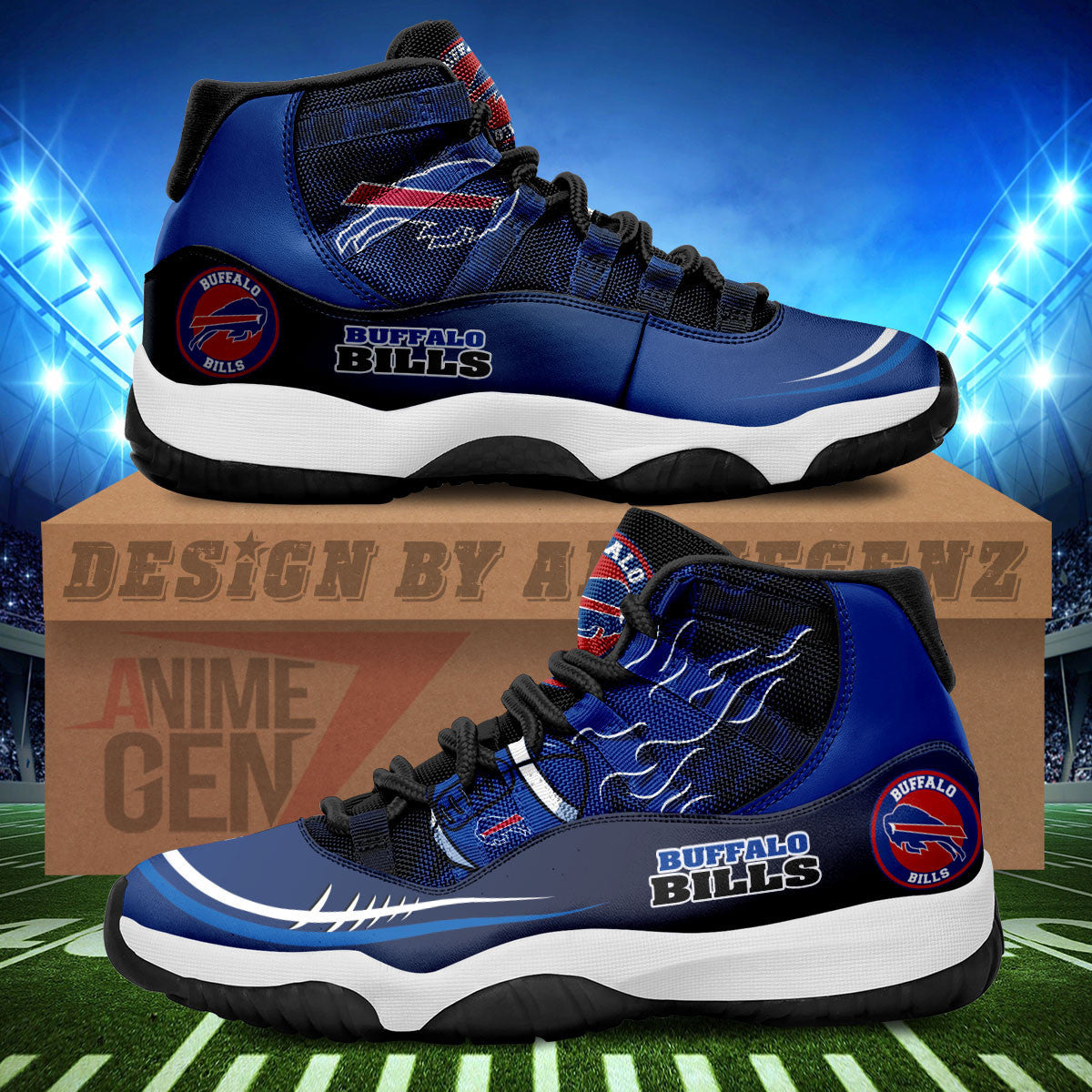Buffalo Bills Air Jordan 11 Sneakers NFL Custom Sport Shoes