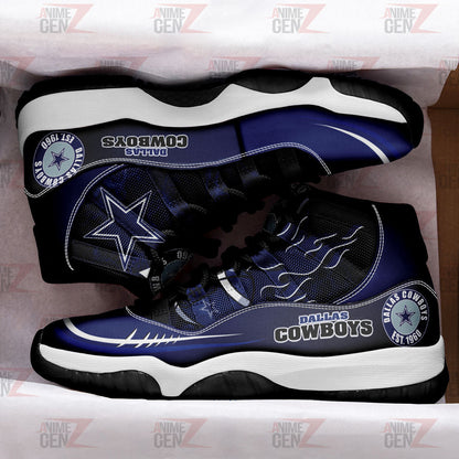 Dallas Cowboys Air Jordan 11 Sneakers NFL Custom Sport Shoes