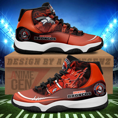Denver Broncos Air Jordan 11 Sneakers NFL Custom Sport Shoes
