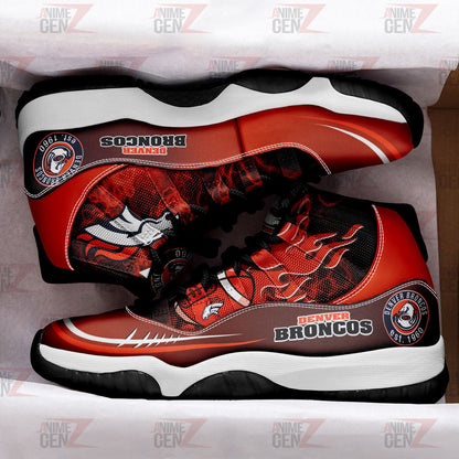 Denver Broncos Air Jordan 11 Sneakers NFL Custom Sport Shoes
