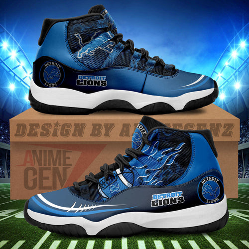 Detroit Lions Air Jordan 11 Sneakers NFL Custom Sport Shoes