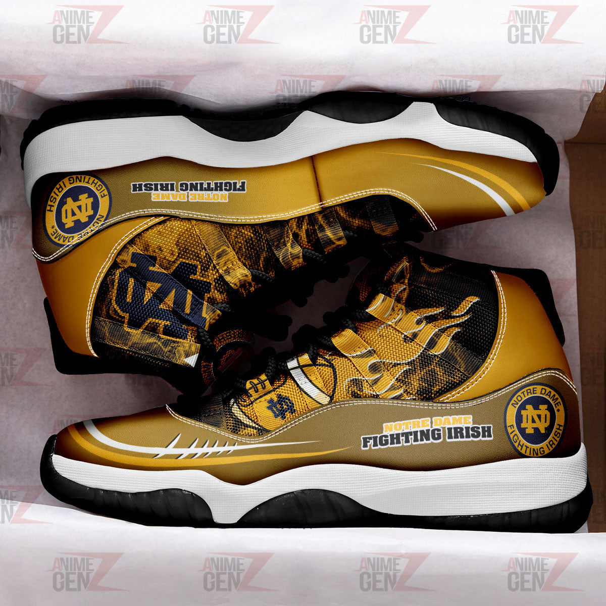 Notre Dame Fighting Irish Air Jordan 11 Sneakers NFL Custom Sport Shoes