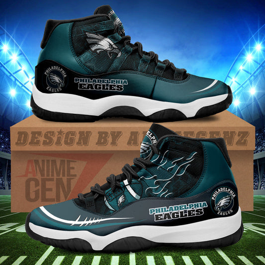 Philadelphia Eagles Air JD11 Sneakers NFL Custom Sport Shoes