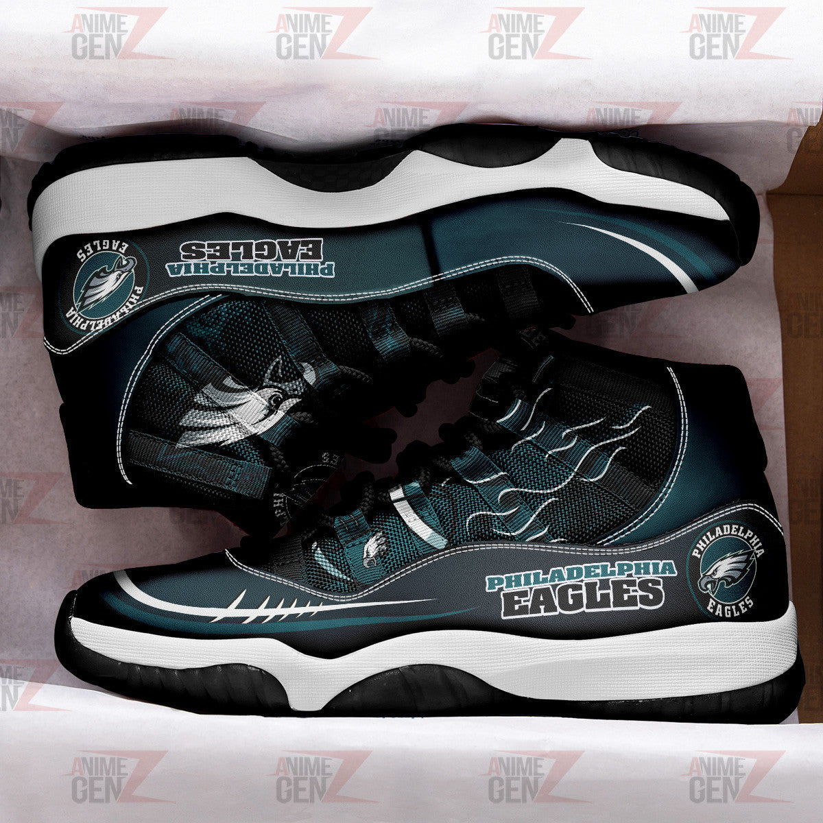 Philadelphia Eagles Air JD11 Sneakers NFL Custom Sport Shoes