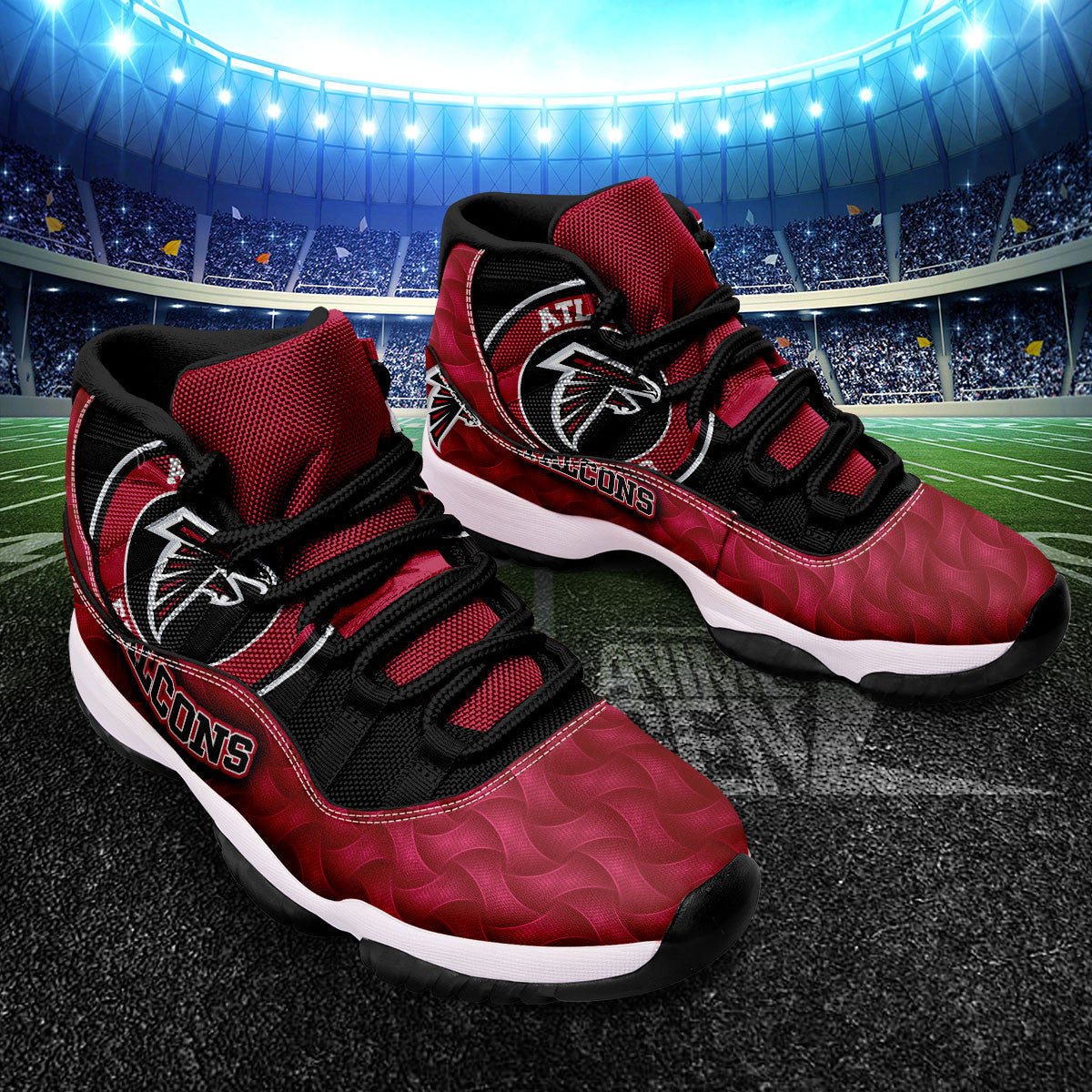 Atlanta Falcons Air Jordan 11 Sneakers NFL Custom Sport Shoes