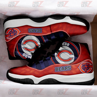Chicago Bears Air Jordan 11 Sneakers NFL Custom Sport Shoes