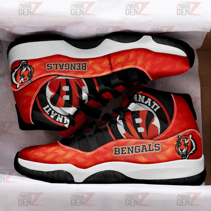 Cincinnati Bengals Air Jordan 11 Sneakers NFL Custom Sport Shoes