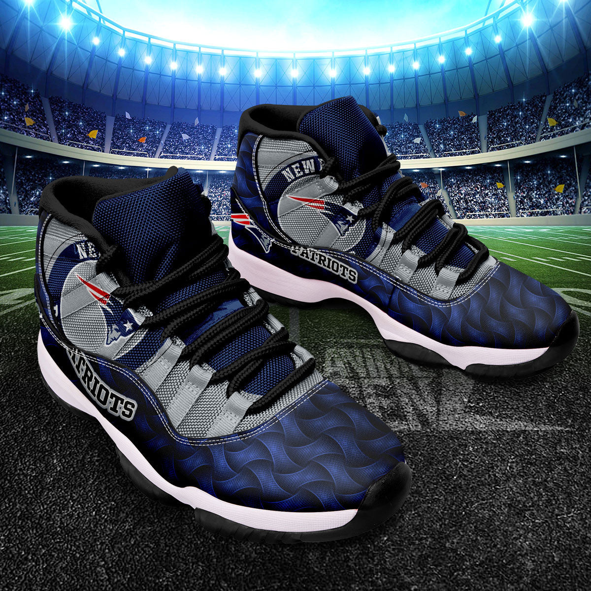 New England Patriots Air Jordan 11 Sneakers NFL Custom Sport Shoes