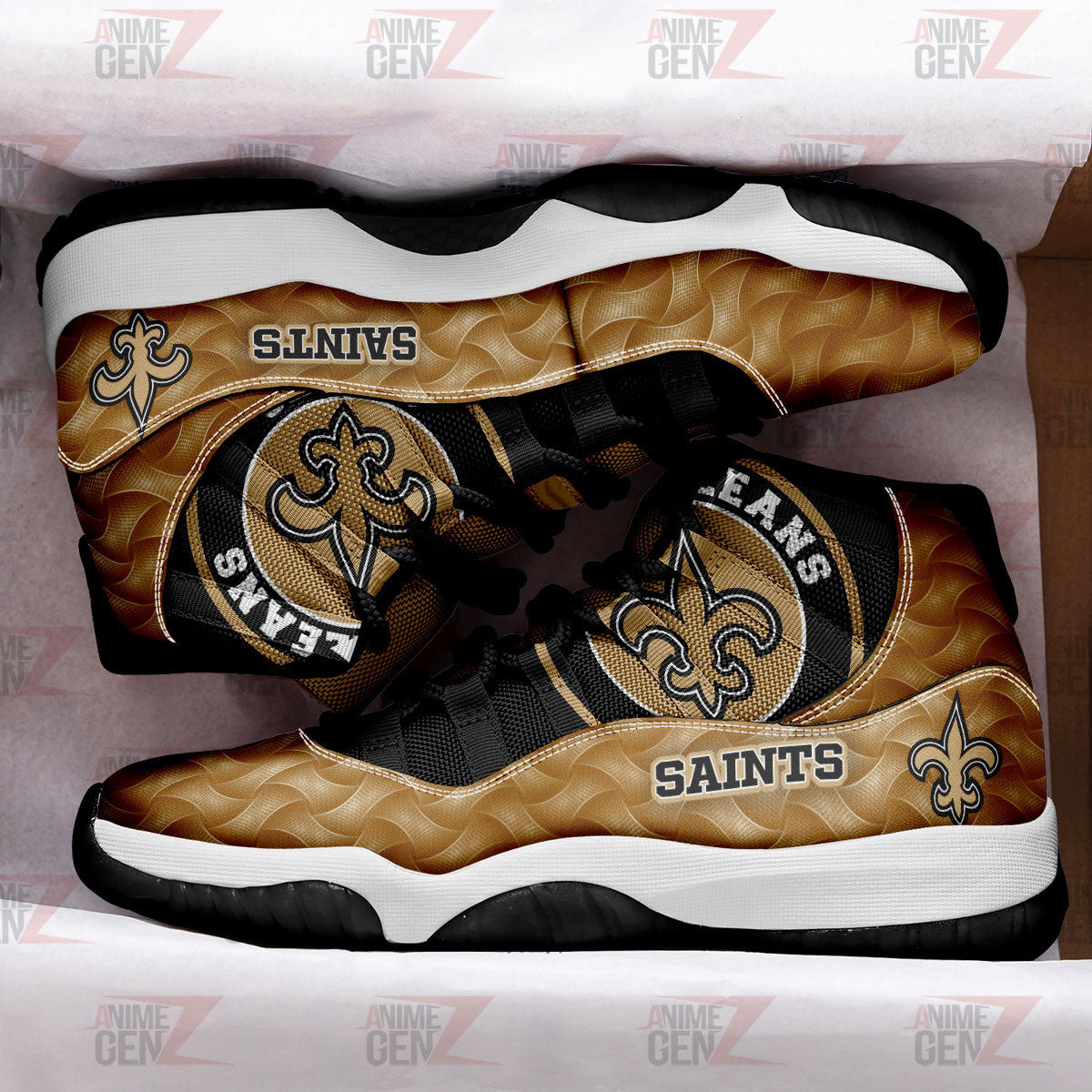New Orleans Saints Air Jordan 11 Sneakers NFL Custom Sport Shoes