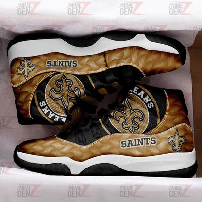 New Orleans Saints Air Jordan 11 Sneakers NFL Custom Sport Shoes