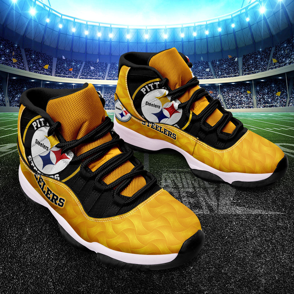 Pittsburgh Steelers Air Jordan 11 Sneakers NFL Custom Sport Shoes