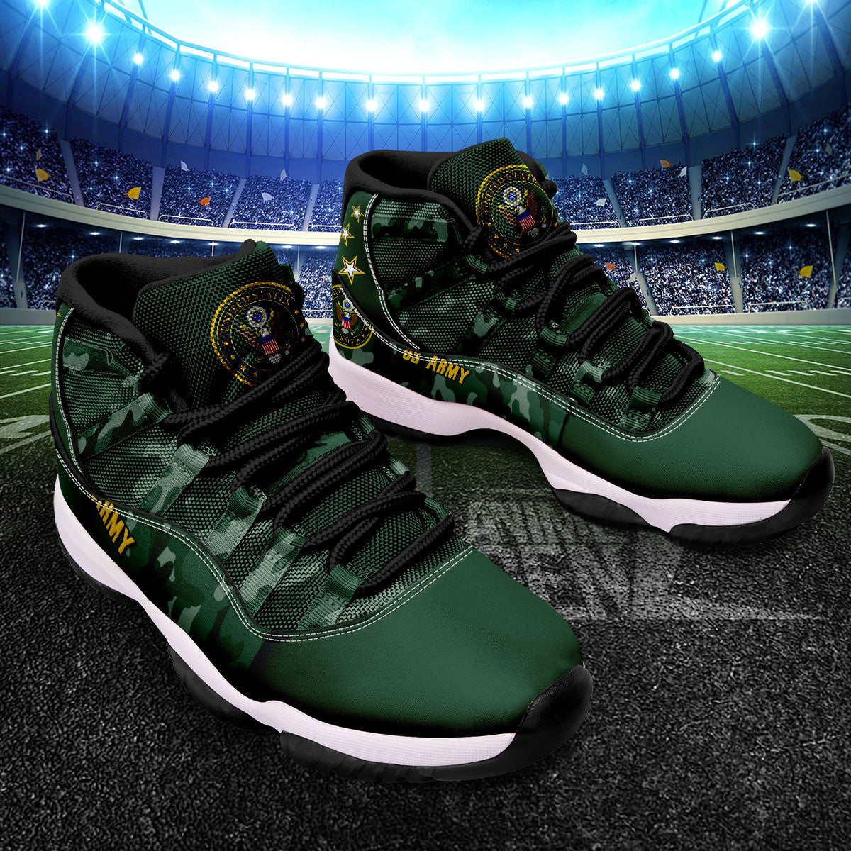 US Army Air Jordan 11 US Armed Force Custom Shoes