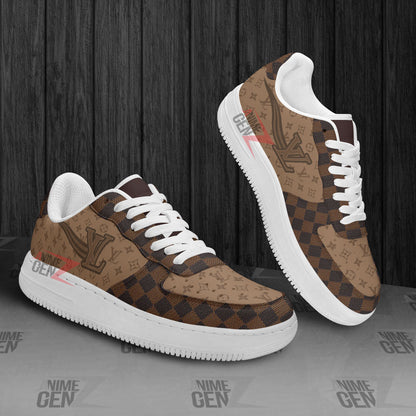 Louis Vuitton Air Force Sneakers Custom Fashion Brand Shoes