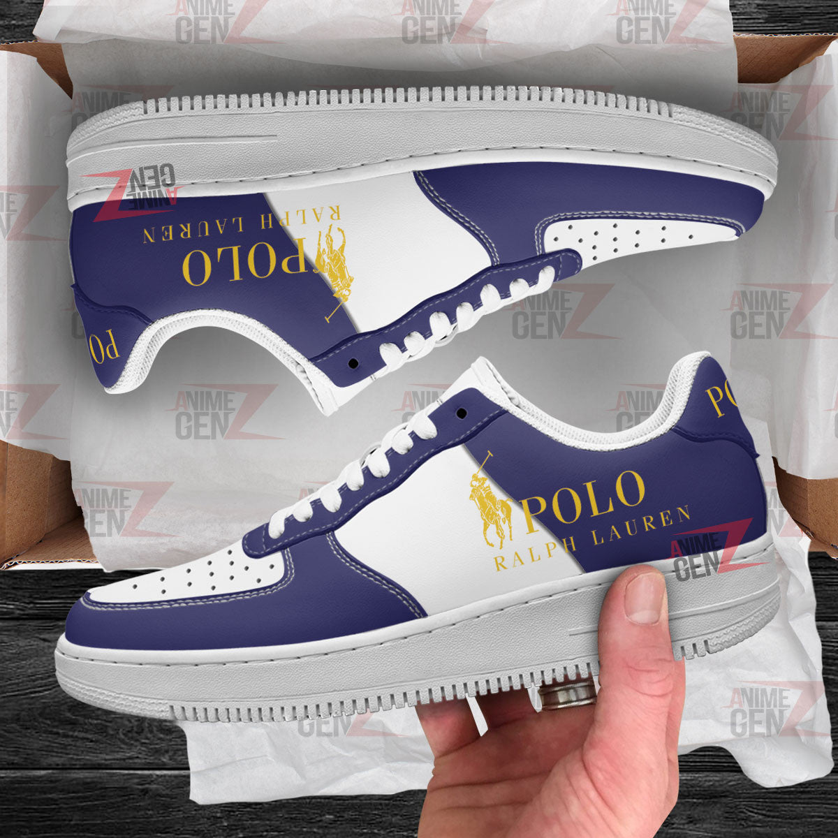 Ralph Lauren Air Force Sneakers Custom Fashion Brand Shoes