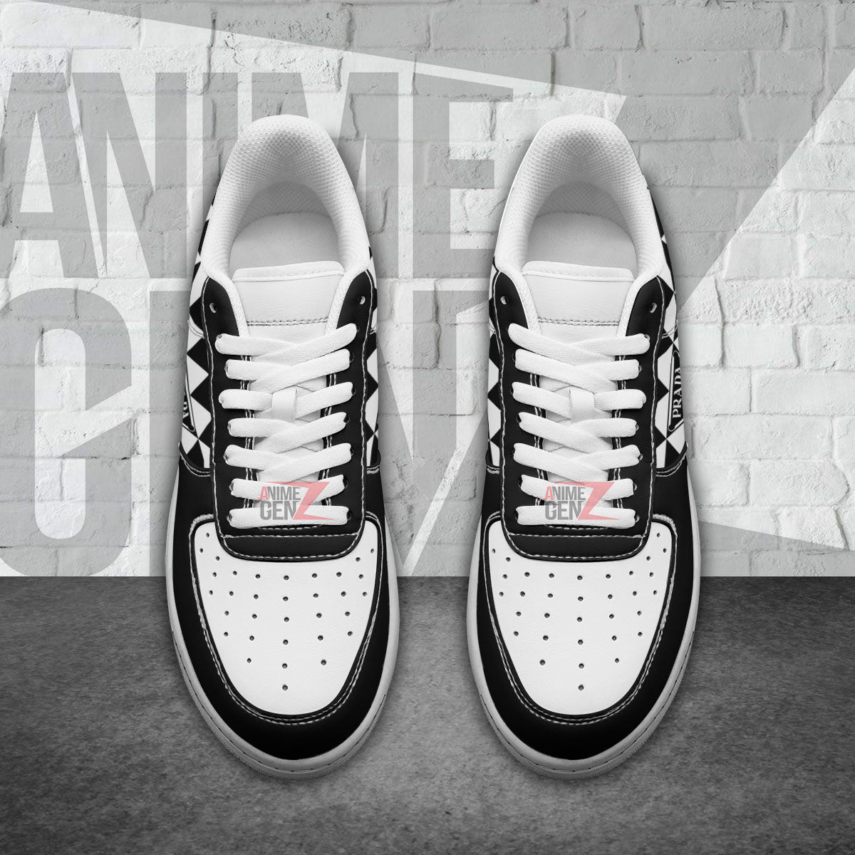 Prada Air Force Sneakers Custom Fashion Brand Shoes