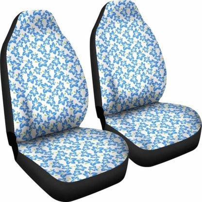 Blue Tropical Flowers Seat Covers