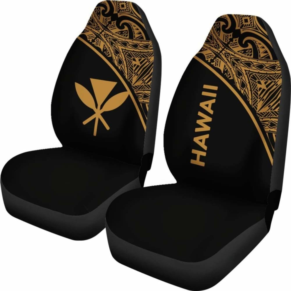 Polynesian Hawaii Kanaka Maoli Car Seat Covers Curve Gold