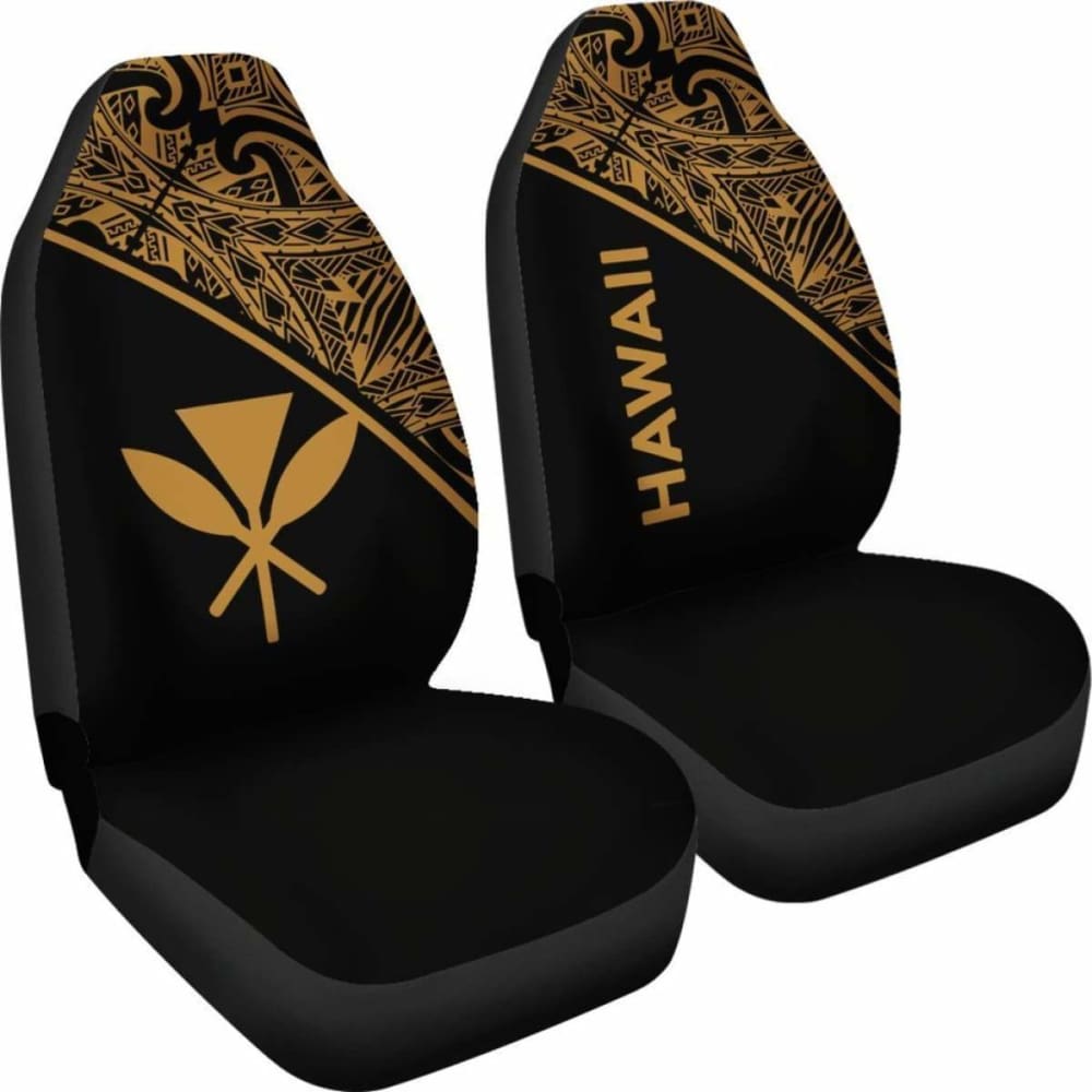 Polynesian Hawaii Kanaka Maoli Car Seat Covers Curve Gold
