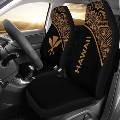 Polynesian Hawaii Kanaka Maoli Car Seat Covers Curve Gold