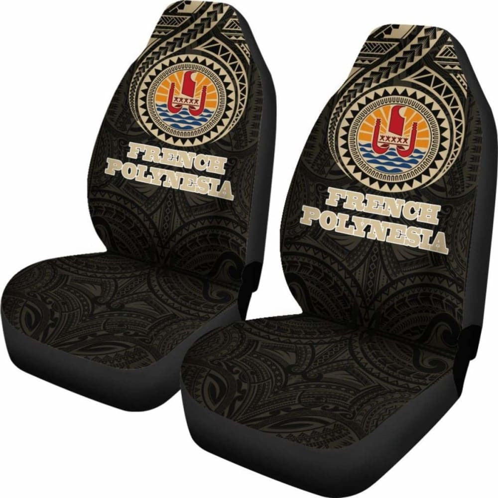 French Polynesia Car Seat Covers - French Polynesia Coat Of Arms - Amazing