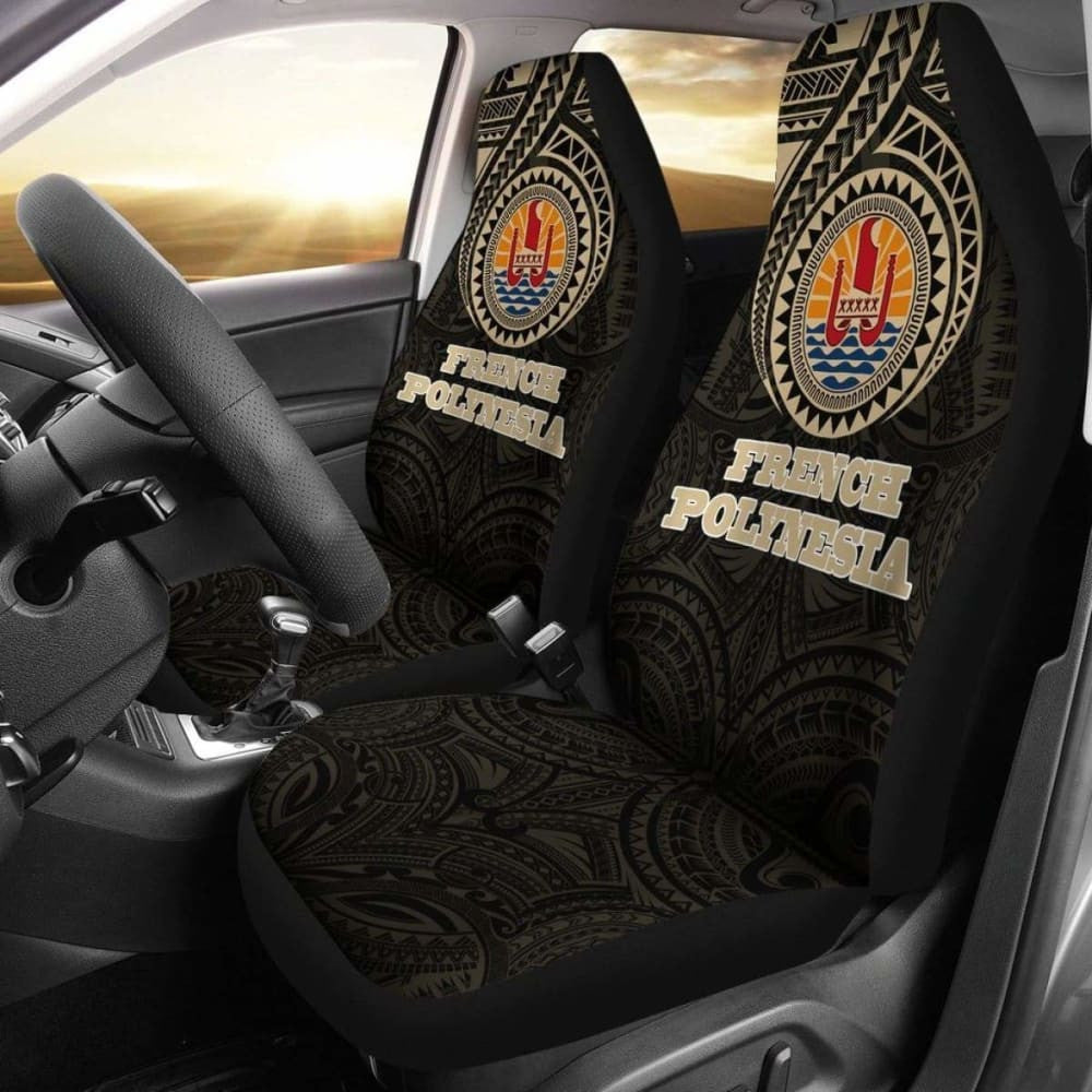 French Polynesia Car Seat Covers - French Polynesia Coat Of Arms - Amazing