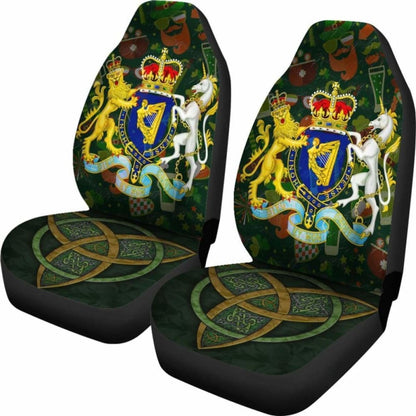 Coat Of Arms Kingdom Of Ireland Car Seat Covers - Celtic Inspired
