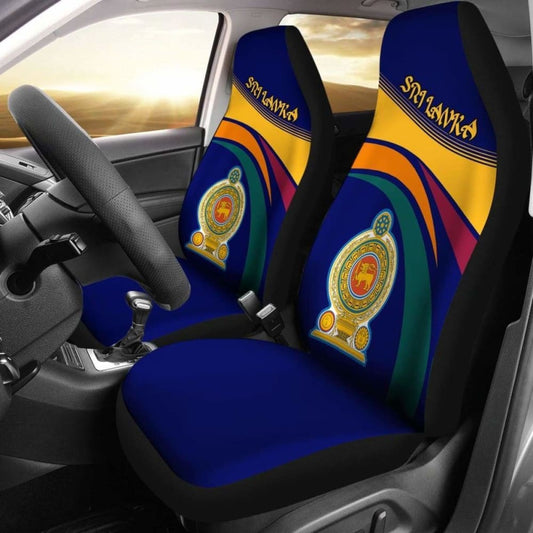 Sri Lanka Lion Coat Of Arms Car Seat Covers -