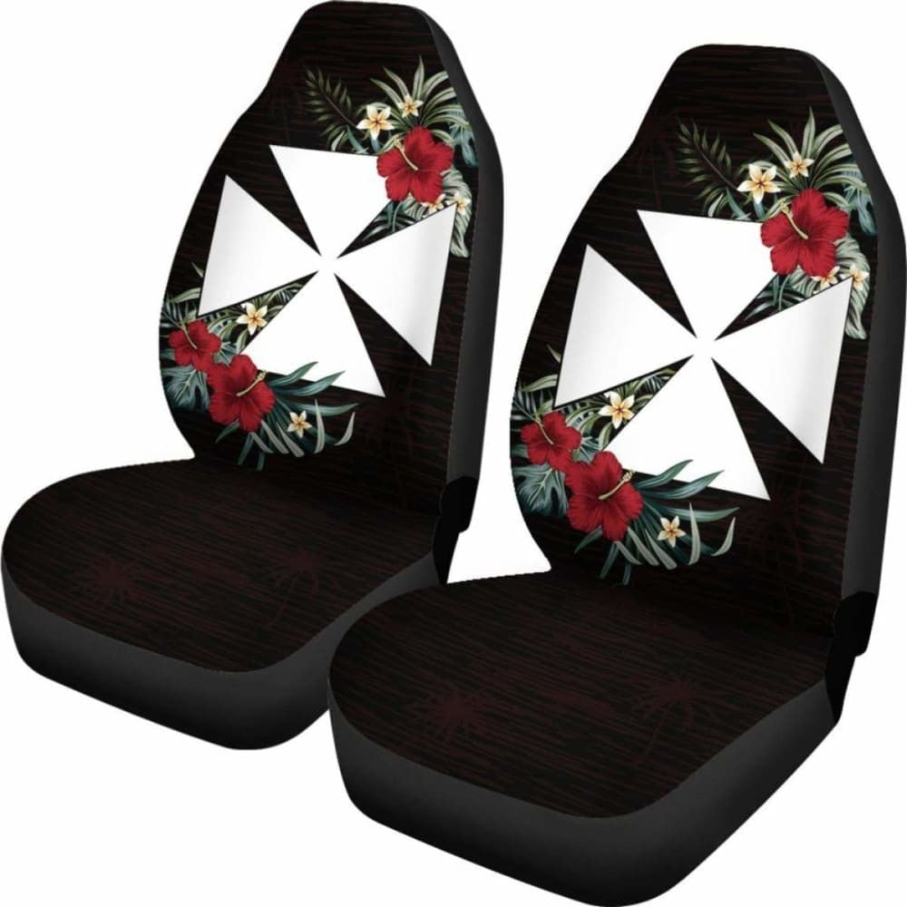 Wallis And Futuna Car Seat Covers - Wallis And Futuna Coat Of Arms Hibiscus - Amazing