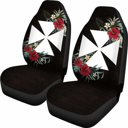 Wallis And Futuna Car Seat Covers - Wallis And Futuna Coat Of Arms Hibiscus - Amazing
