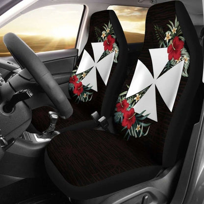 Wallis And Futuna Car Seat Covers - Wallis And Futuna Coat Of Arms Hibiscus - Amazing