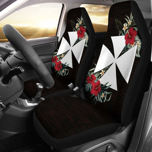 Wallis And Futuna Car Seat Covers - Wallis And Futuna Coat Of Arms Hibiscus - Amazing