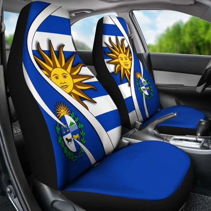 Uruguay Car Seat Covers Flag - Coat Of Arms Amazing