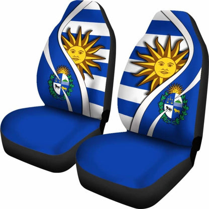 Uruguay Car Seat Covers Flag - Coat Of Arms Amazing