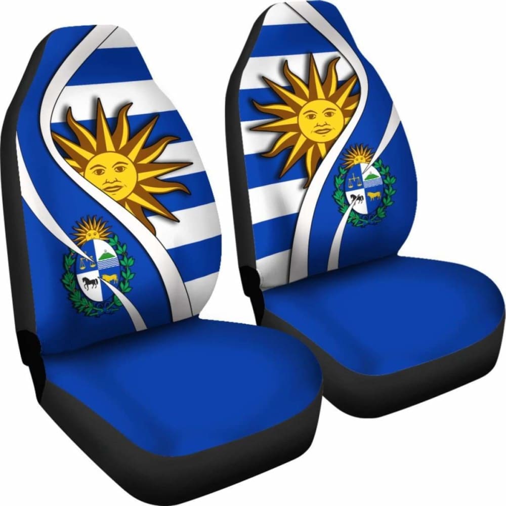 Uruguay Car Seat Covers Flag - Coat Of Arms Amazing