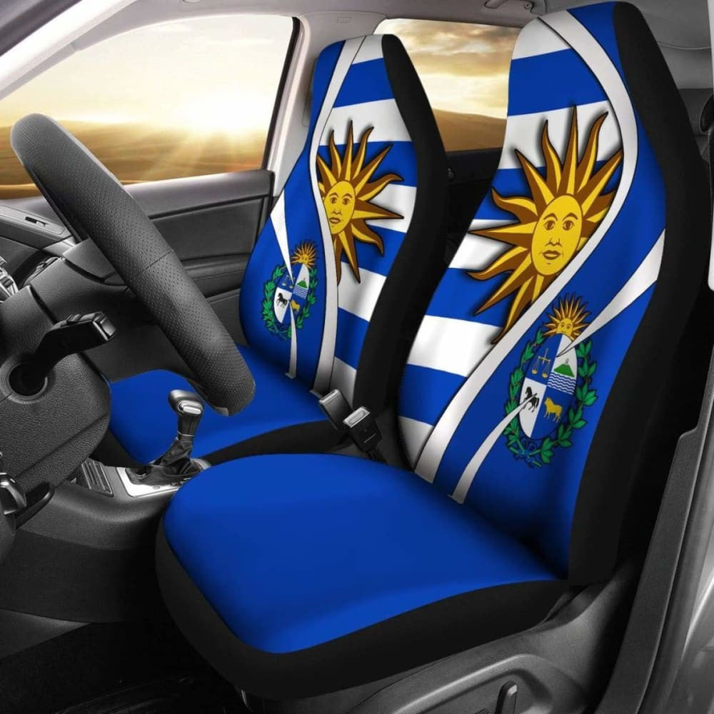 Uruguay Car Seat Covers Flag - Coat Of Arms Amazing