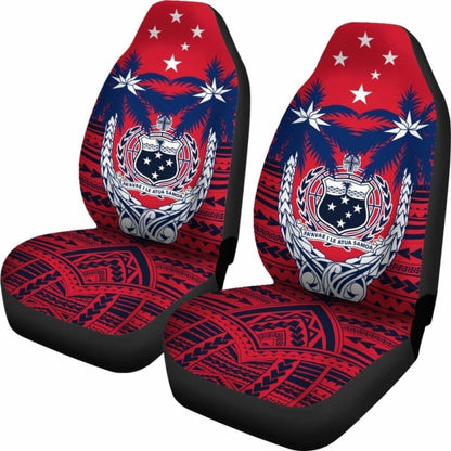 Samoa Car Seat Covers - Samoa Flag Coat Of Arms Coconut Tree - Amazing