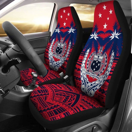 Samoa Car Seat Covers - Samoa Flag Coat Of Arms Coconut Tree - Amazing
