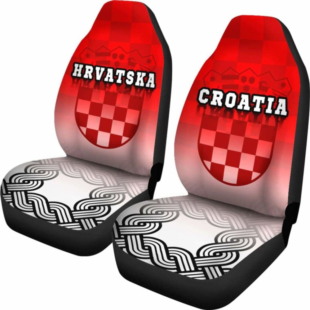 Croatia Car Seat Covers - Croatian Wattle Coat Of Arms -