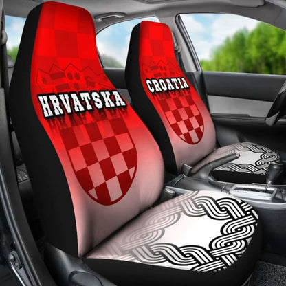 Croatia Car Seat Covers - Croatian Wattle Coat Of Arms -