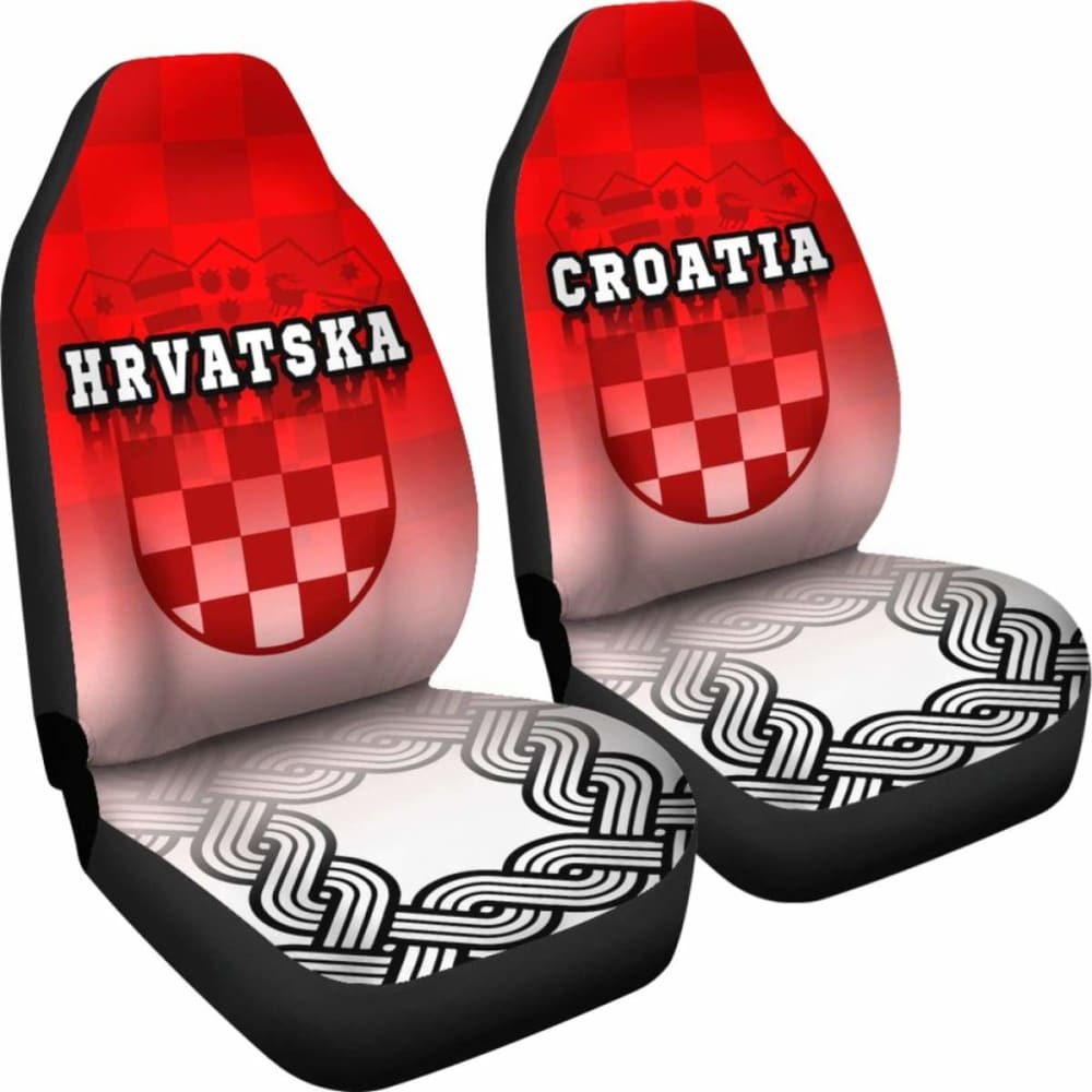 Croatia Car Seat Covers - Croatian Wattle Coat Of Arms -