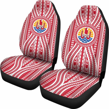 French Polynesia Car Seat Cover - French Polynesia Coat Of Arms -