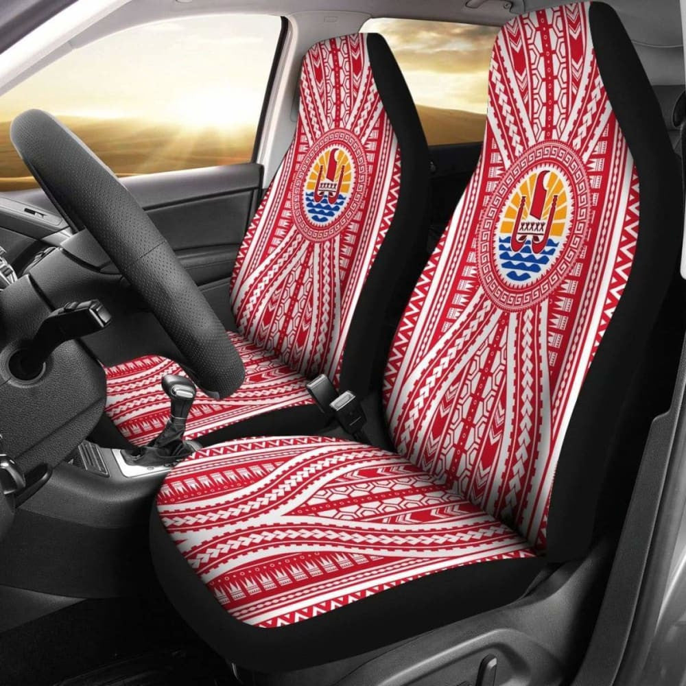 French Polynesia Car Seat Cover - French Polynesia Coat Of Arms -