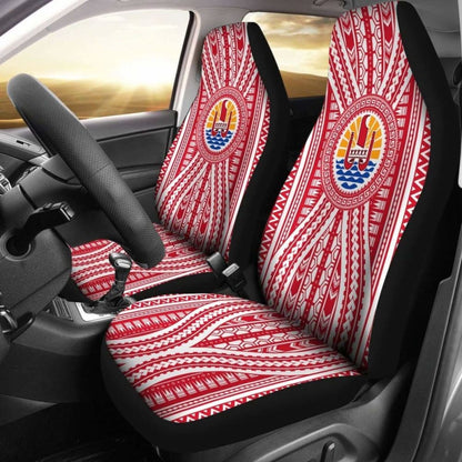 French Polynesia Car Seat Cover - French Polynesia Coat Of Arms -