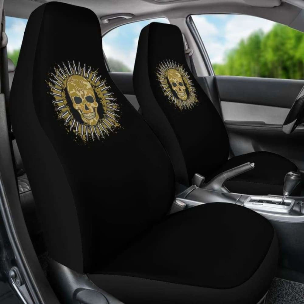 Skull Coat Of Arms Seat Cover