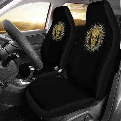 Skull Coat Of Arms Seat Cover