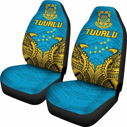 Tuvalu Car Seat Covers - Tuvalu Flag Coat Of Arms Premium - Amazing